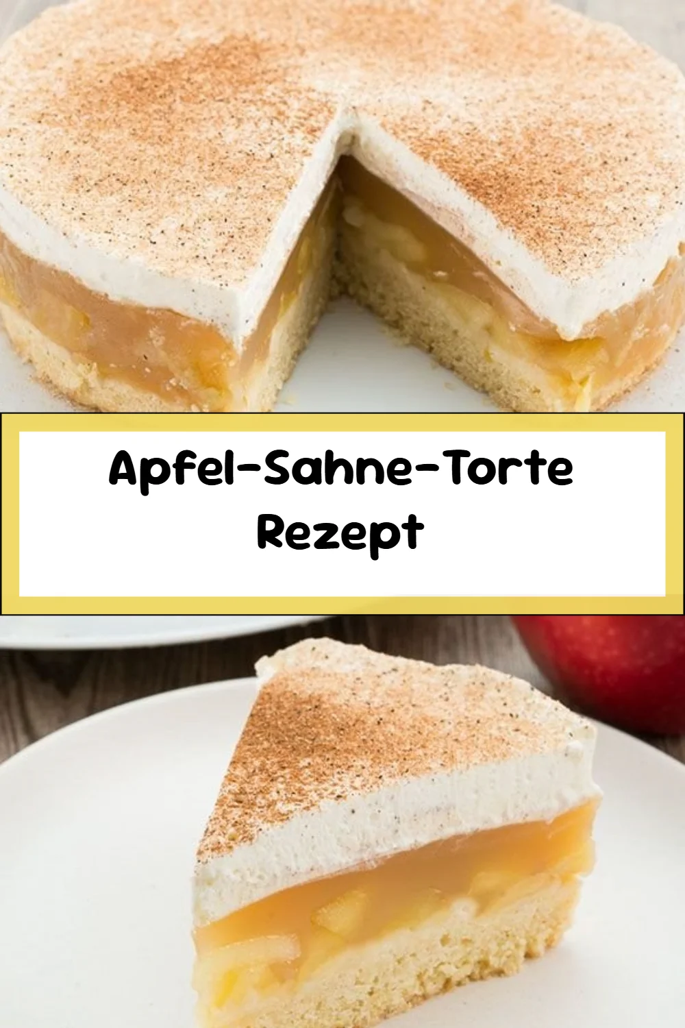 Apfel-Sahne-Torte Rezept