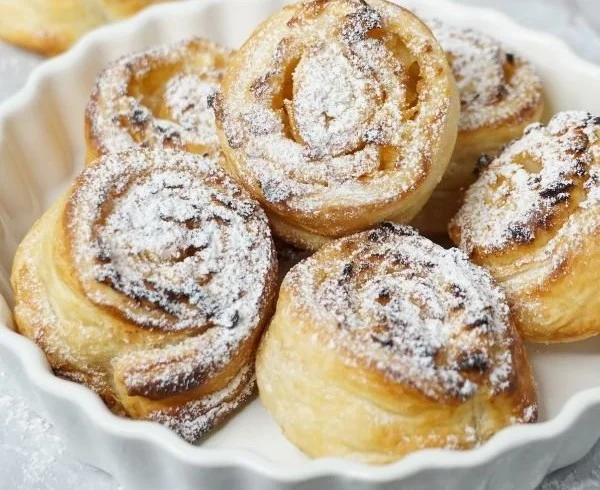 Apfel Zimt Blätterteigschnecken