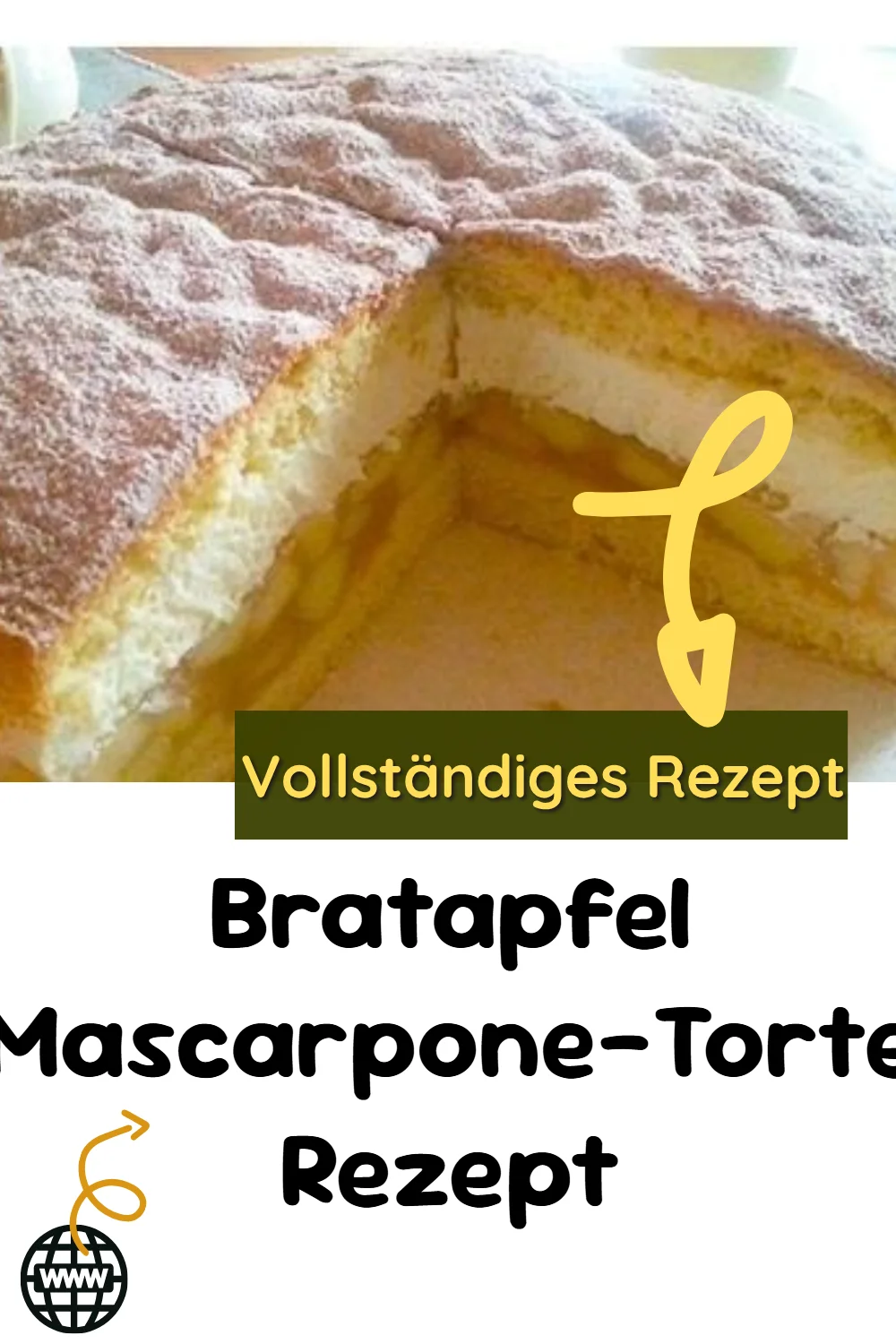Bratapfel Mascarpone-Torte Rezept