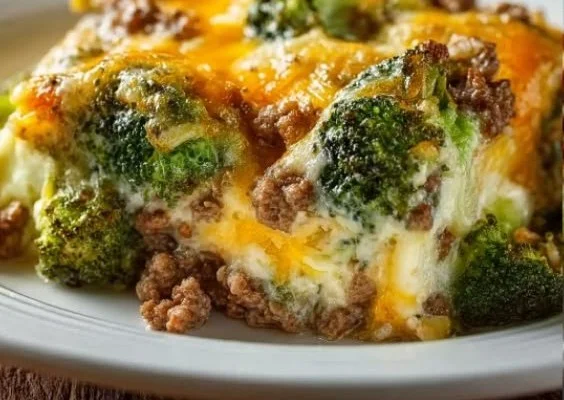 Fitness Auflauf mit Brokkoli und Hackfleisch