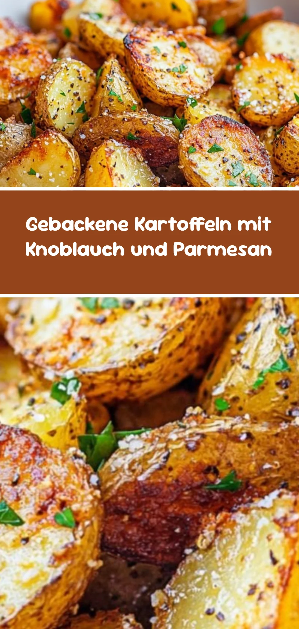Gebackene Kartoffeln mit Knoblauch und Parmesan