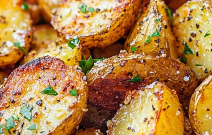 Gebackene Kartoffeln mit Knoblauch & Parmesan
