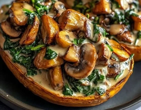 Gefüllte Süßkartoffeln mit Champignons und Spinat: Ein Unglaubliches Ultimatives Rezept