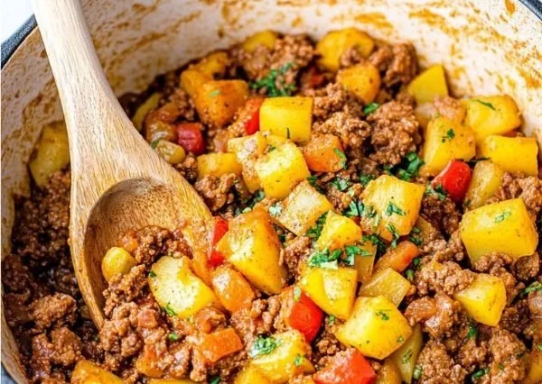 Kartoffel-Hackfleisch-Pfanne Rezept mit Kartoffeln und Hackfleisch