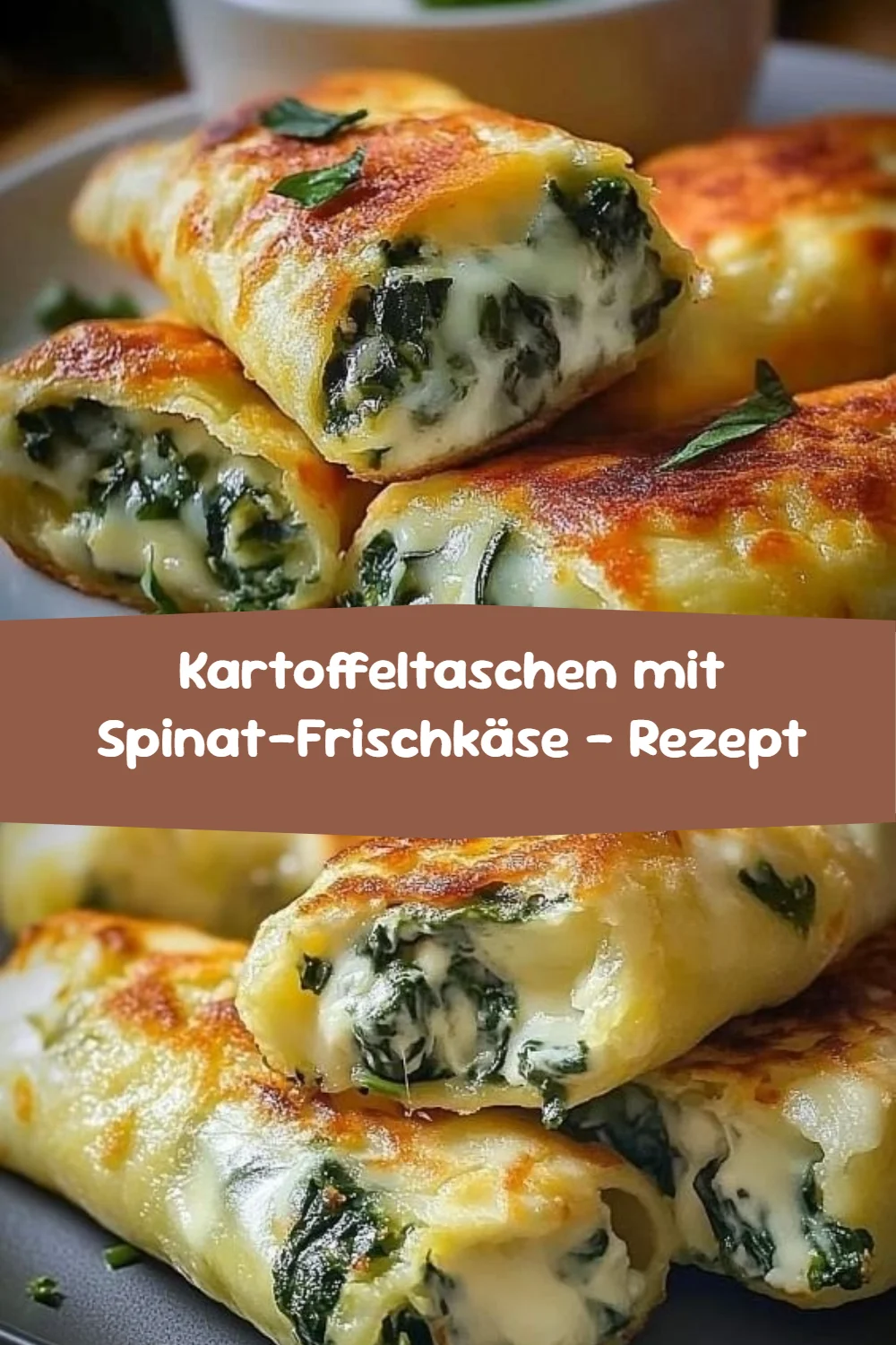 Kartoffeltaschen mit Spinat-Frischkäse – Rezept