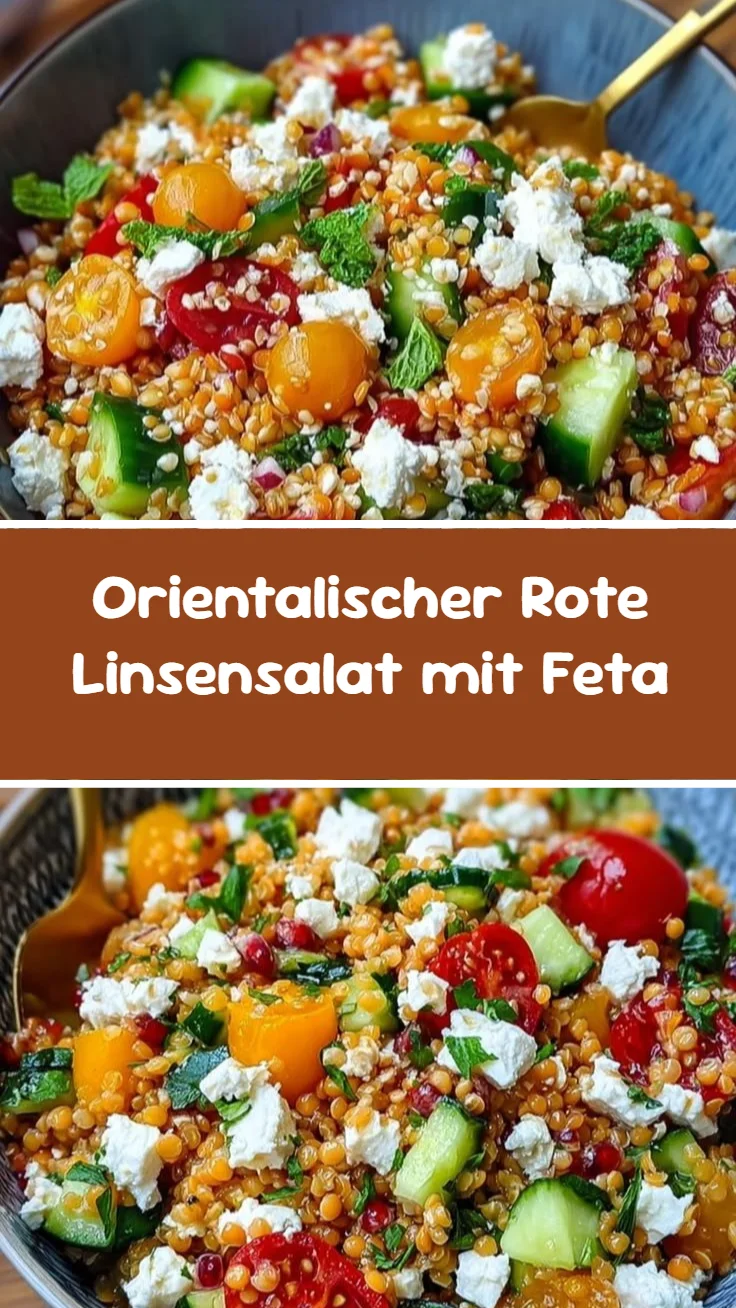 Orientalischer Rote Linsensalat mit Feta