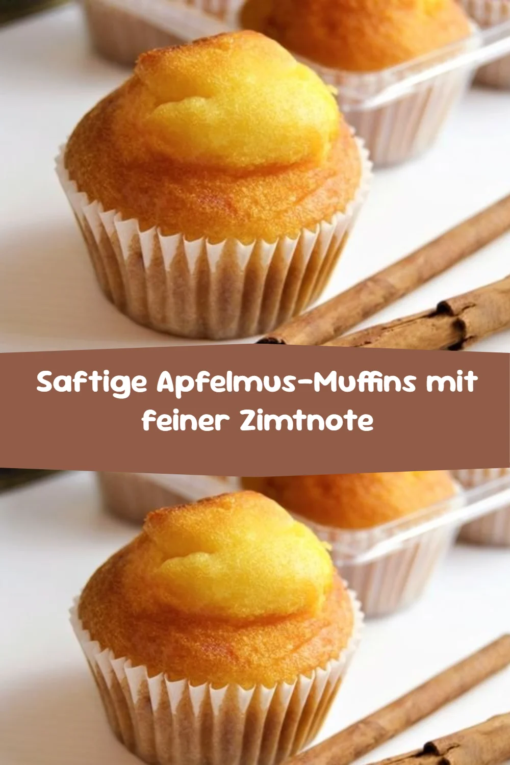 Saftige Apfelmus-Muffins mit feiner Zimtnote