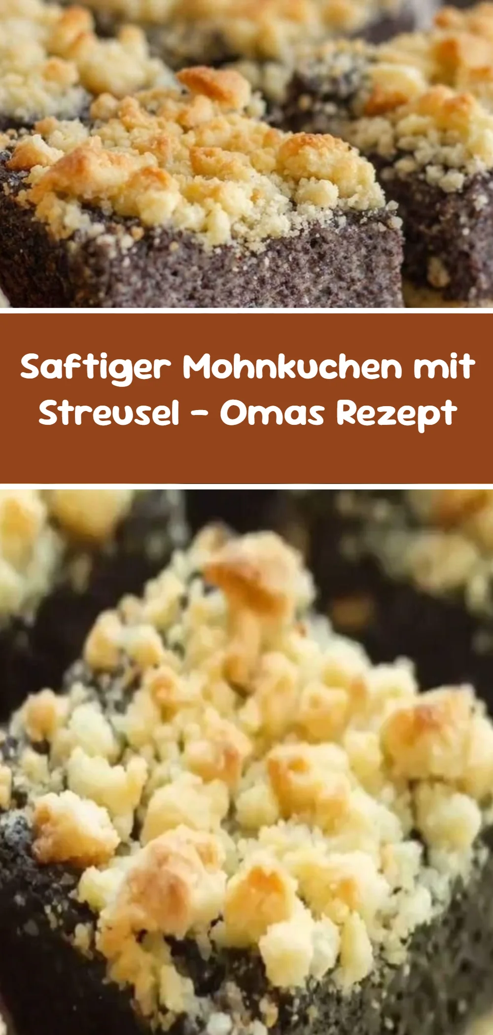 Saftiger Mohnkuchen mit Streusel – Omas Rezept