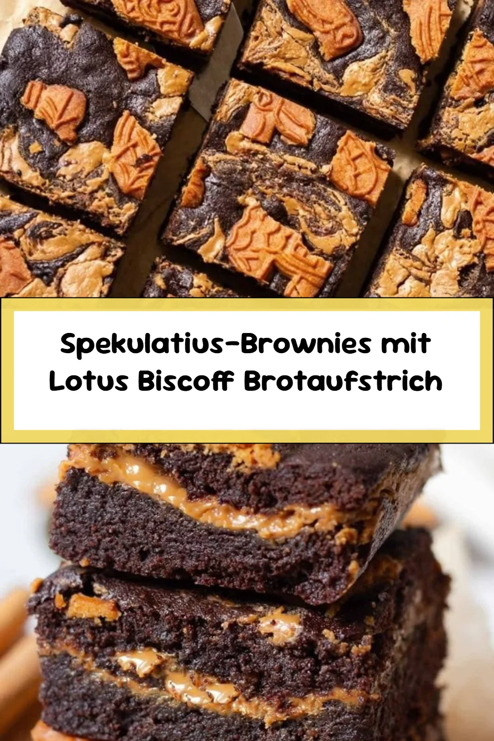Spekulatius-Brownies mit Lotus Biscoff Brotaufstrich