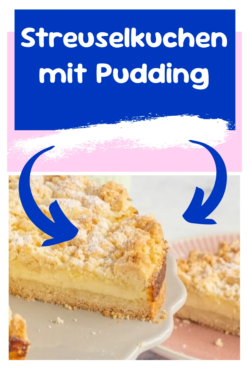 Streuselkuchen mit Pudding
