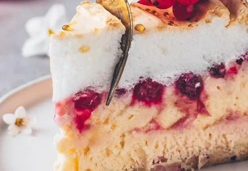 Veganer Baiser-Käsekuchen