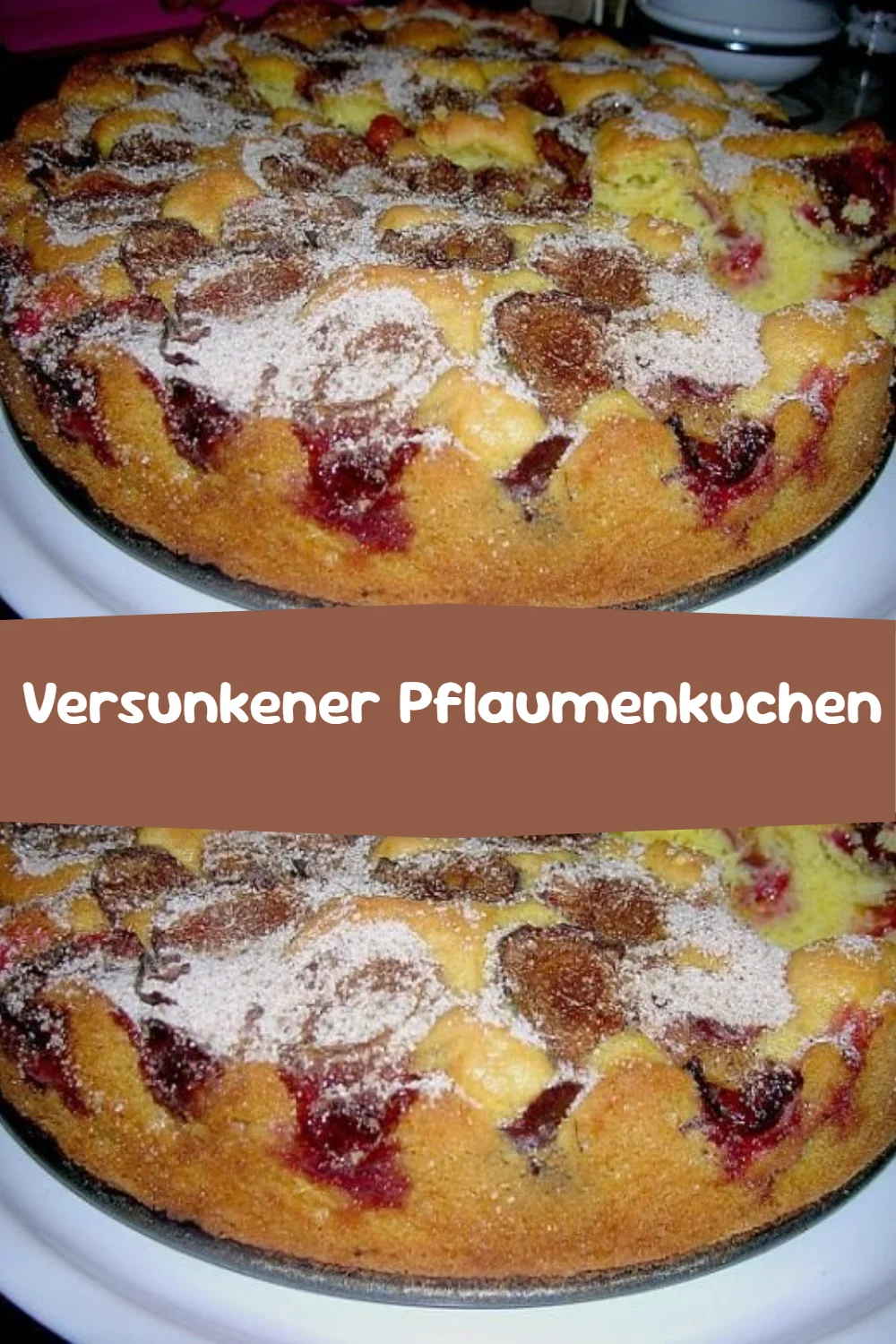 Versunkener Pflaumenkuchen