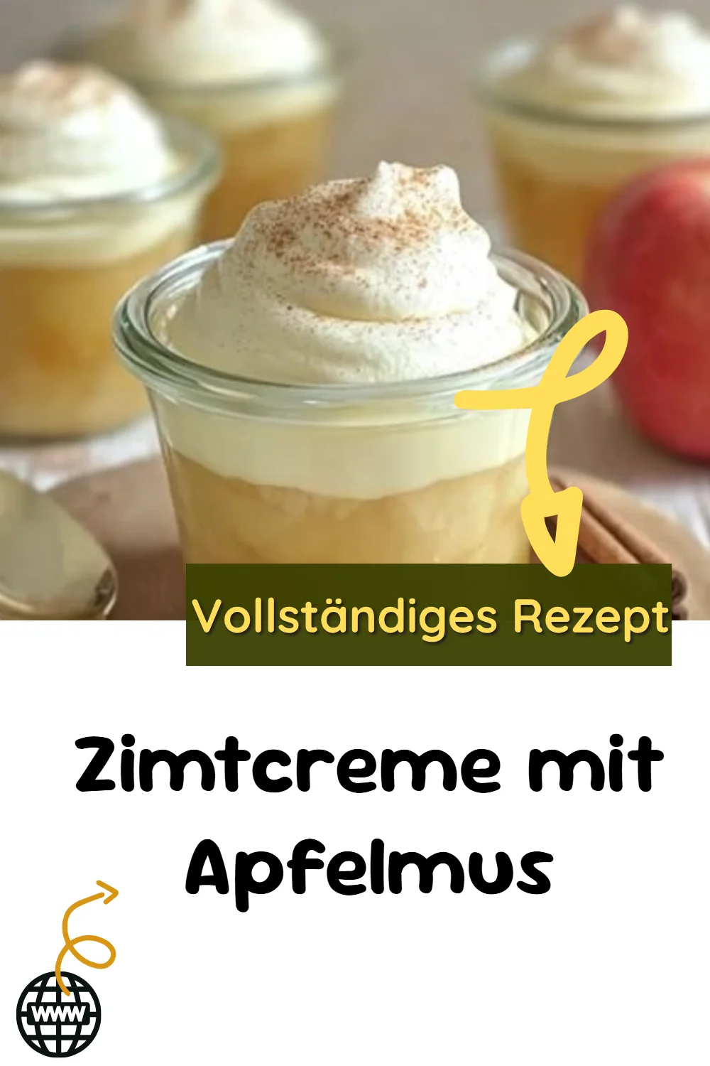 Zimtcreme mit Apfelmus