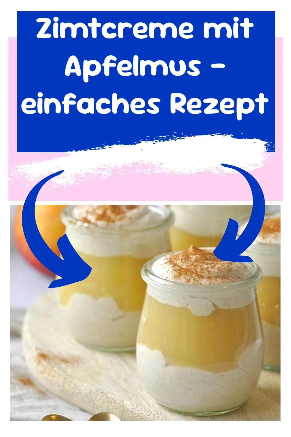 Zimtcreme mit Apfelmus – einfaches Rezept
